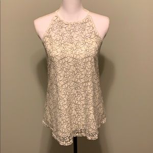 Maurices Black/Cream Lace Tank